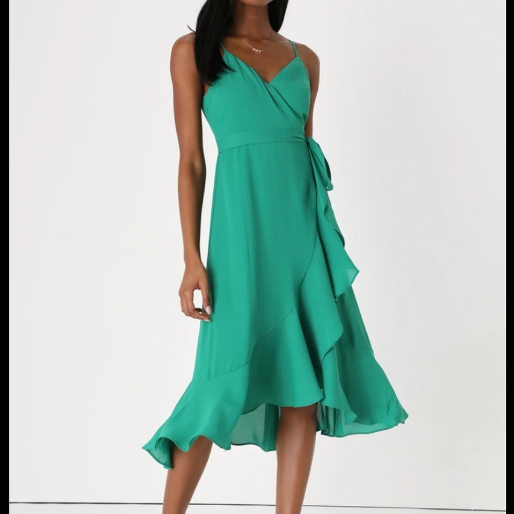 Lulu's Manhattan Moment Green Dress XL